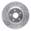 R1 06-21 Subaru Legacy Front Left Drilled & Slotted Silver Brake Rotor