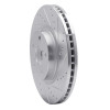 R1 06-21 Subaru WRX Front Right Drilled & Slotted Silver Brake Rotor