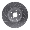 R1 06-21 Subaru WRX Front Right Drilled & Slotted Silver Brake Rotor