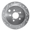 R1 12-23 Subaru Crosstrek Rear Left Drilled & Slotted Silver Brake Rotor