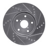 R1 15-19 Subaru Legacy Front Left Drilled & Slotted Silver Brake Rotor
