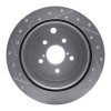 R1 10-25 ScIon FR-S Rear Right Drilled & Slotted Silver Brake Rotor