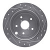 R1 15-21 Subaru WRX Rear Left Drilled & Slotted Silver Brake Rotor