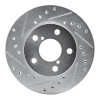 R1 93-96 Subaru Impreza Front Left Drilled & Slotted Silver Brake Rotor