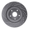 R1 92-97 Subaru SVX Front Right Drilled & Slotted Silver Brake Rotor