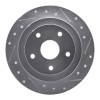 R1 92-97 Subaru SVX Rear Right Drilled & Slotted Silver Brake Rotor