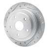 R1 92-97 Subaru SVX Rear Left Drilled & Slotted Silver Brake Rotor