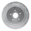 R1 92-97 Subaru SVX Rear Left Drilled & Slotted Silver Brake Rotor