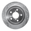 R1 90-94 Subaru Legacy Rear Left Drilled & Slotted Silver Brake Rotor