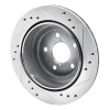R1 90-94 Subaru Legacy Rear Left Drilled & Slotted Silver Brake Rotor
