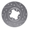 R1 89-94 Subaru Justy Front Right Drilled & Slotted Silver Brake Rotor