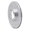 R1 89-94 Subaru Justy Front Right Drilled & Slotted Silver Brake Rotor