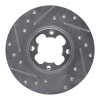 R1 89-94 Subaru Justy Front Left Drilled & Slotted Silver Brake Rotor