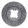 R1 89-94 Subaru Justy Front Left Drilled & Slotted Silver Brake Rotor