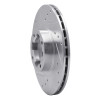 R1 85-94 Subaru RX Front Left Drilled & Slotted Silver Brake Rotor