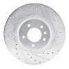 R1 20-25 Land Rover Defender 110 Front Right Drilled & Slotted Silver Brake Rotor
