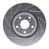 R1 20-24 Land Rover Defender 130 Rear Right Drilled & Slotted Silver Brake Rotor