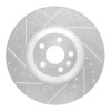 R1 20-25 Jaguar E-Pace Front Left Drilled & Slotted Silver Brake Rotor