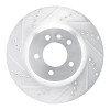 R1 20-25 Land Rover Defender 90 Rear Left Drilled & Slotted Silver Brake Rotor