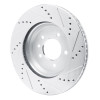 R1 20-25 Land Rover Defender 90 Rear Left Drilled & Slotted Silver Brake Rotor
