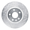 R1 20-22 Jaguar E-Pace Rear Right Drilled & Slotted Silver Brake Rotor