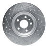 R1 20-22 Jaguar E-Pace Rear Right Drilled & Slotted Silver Brake Rotor