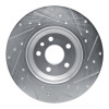 R1 20-22 Jaguar E-Pace Rear Left Drilled & Slotted Silver Brake Rotor