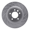 R1 18-20 Land Rover Discovery Rear Right Drilled & Slotted Silver Brake Rotor