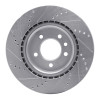 R1 18-20 Land Rover Discovery Rear Right Drilled & Slotted Silver Brake Rotor