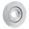 R1 18-24 Land Rover Range Rover Front Left Drilled & Slotted Silver Brake Rotor