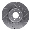 R1 18-20 Land Rover Range Rover Front Left Drilled & Slotted Silver Brake Rotor