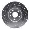 R1 15-20 Jaguar E-Pace Rear Right Drilled & Slotted Silver Brake Rotor