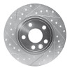R1 15-20 Jaguar E-Pace Rear Left Drilled & Slotted Silver Brake Rotor
