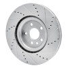 R1 15-19 Jaguar E-Pace Front Left Drilled & Slotted Silver Brake Rotor
