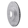 R1 14-24 Land Rover Range Rover Rear Right Drilled & Slotted Silver Brake Rotor