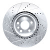R1 15-19 Jaguar E-Pace Front Right Drilled & Slotted Silver Brake Rotor