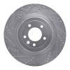 R1 13-25 Land Rover Range Rover Rear Left Drilled & Slotted Silver Brake Rotor