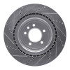R1 13-25 Land Rover Defender 90 Rear Right Drilled & Slotted Silver Brake Rotor