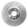 R1 10-17 Land Rover Range Rover Front Left Drilled & Slotted Silver Brake Rotor