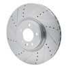 R1 10-17 Land Rover Range Rover Front Left Drilled & Slotted Silver Brake Rotor