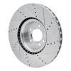 R1 10-17 Land Rover Range Rover Front Left Drilled & Slotted Silver Brake Rotor