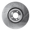 R1 10-17 Land Rover Range Rover Front Left Drilled & Slotted Silver Brake Rotor