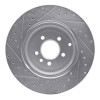 R1 10-13 Land Rover Range Rover Sport Rear Right Drilled & Slotted Silver Brake Rotor