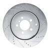 R1 10-12 Land Rover Range Rover Rear Right Drilled & Slotted Silver Brake Rotor