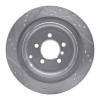 R1 06-12 Land Rover Range Rover Rear Right Drilled & Slotted Silver Brake Rotor