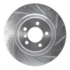 R1 06-09 Land Rover Range Rover Front Right Drilled & Slotted Silver Brake Rotor