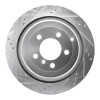 R1 06-12 Land Rover Range Rover Rear Left Drilled & Slotted Silver Brake Rotor