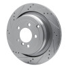 R1 06-12 Land Rover Range Rover Rear Left Drilled & Slotted Silver Brake Rotor