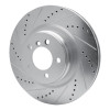 R1 06-12 Land Rover Range Rover Front Left Drilled & Slotted Silver Brake Rotor