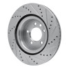 R1 05-09 Land Rover LR3 Front Left Drilled & Slotted Silver Brake Rotor